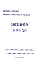 新疆维吾尔自治区克拉玛依市创建国家公共文化服务体系示范区·制度设计研究  制度设计转化政策性文件 封面