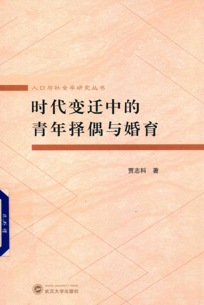人口与社会学研究丛书  时代变迁中的青年择偶与婚育 封面