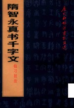 隋智永真书千字文临习技法 封面