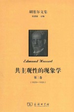 共主观性的现象学  第3卷  1929-1935 封面