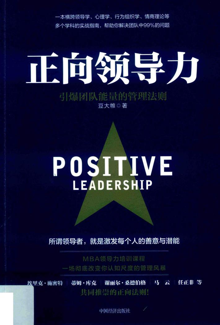 正向领导力  引爆团队能量的管理法则 封面