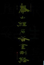 中国石刻书法精粹  泰山经石峪金刚经 封面