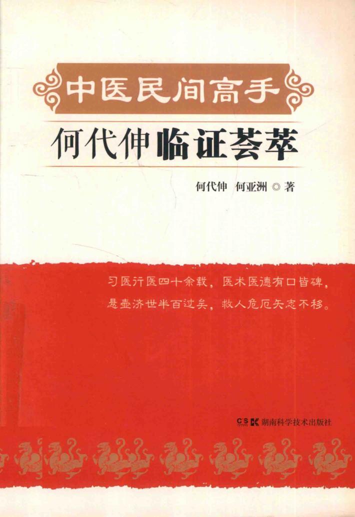 中医民间高手  何代伸临证荟萃 封面