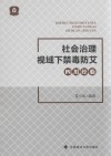 社会治理视域下禁毒防艾“四川经验” 封面