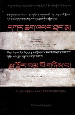 旁塘目录  声明要领二卷  藏语 封面