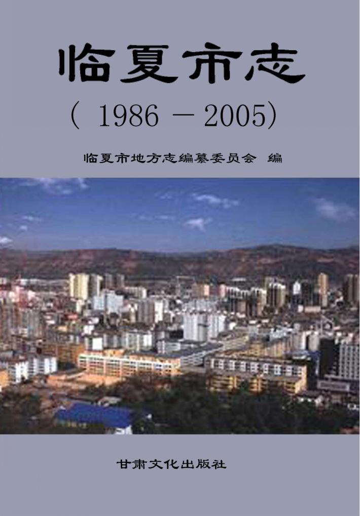 临夏市志  1986-2005 封面