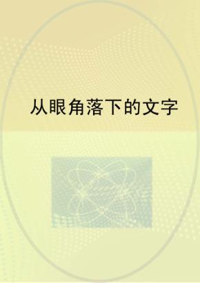 从眼角落下的文字 封面
