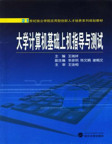 大学计算机基础上机指导与测试 封面
