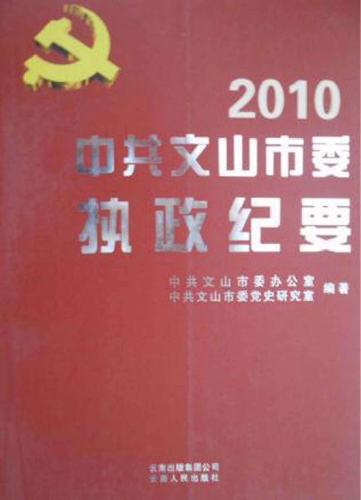 中共文山市委执政纪要  2010 封面