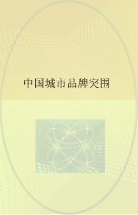 中国城市品牌突围  兼论以人为本的城市品牌观 封面