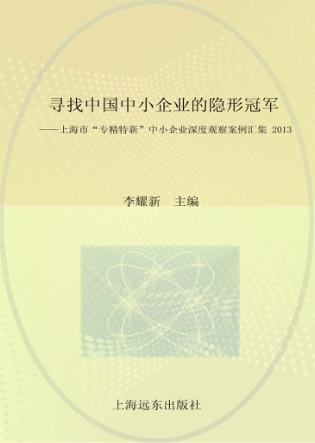 寻找中国中小企业的隐形冠军  上海市“专精特新”中小企业深度观察案例汇集  2013  下