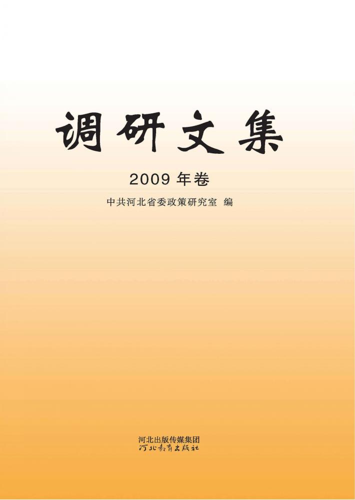 调研文集  2009年卷 封面
