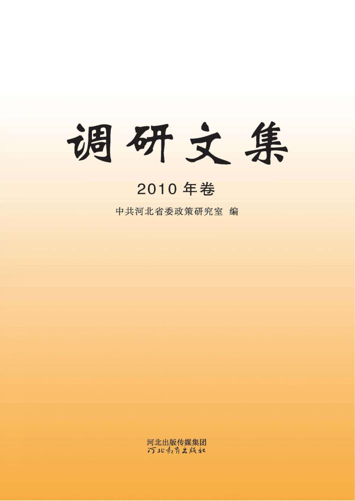 调研文集  2010年卷 封面