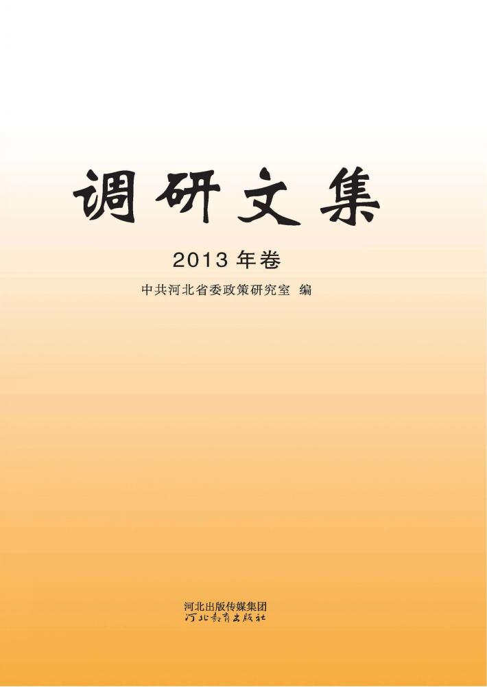 调研文集  2013年卷 封面