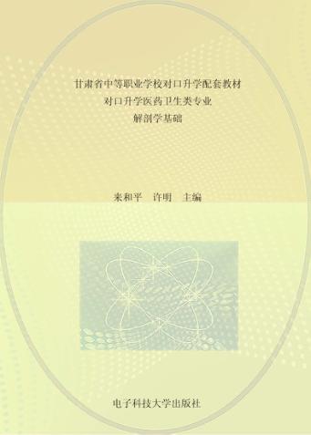 甘肃省中等职业学校对口升学配套教材  对口升学医药卫生类专业  解剖学基础 封面