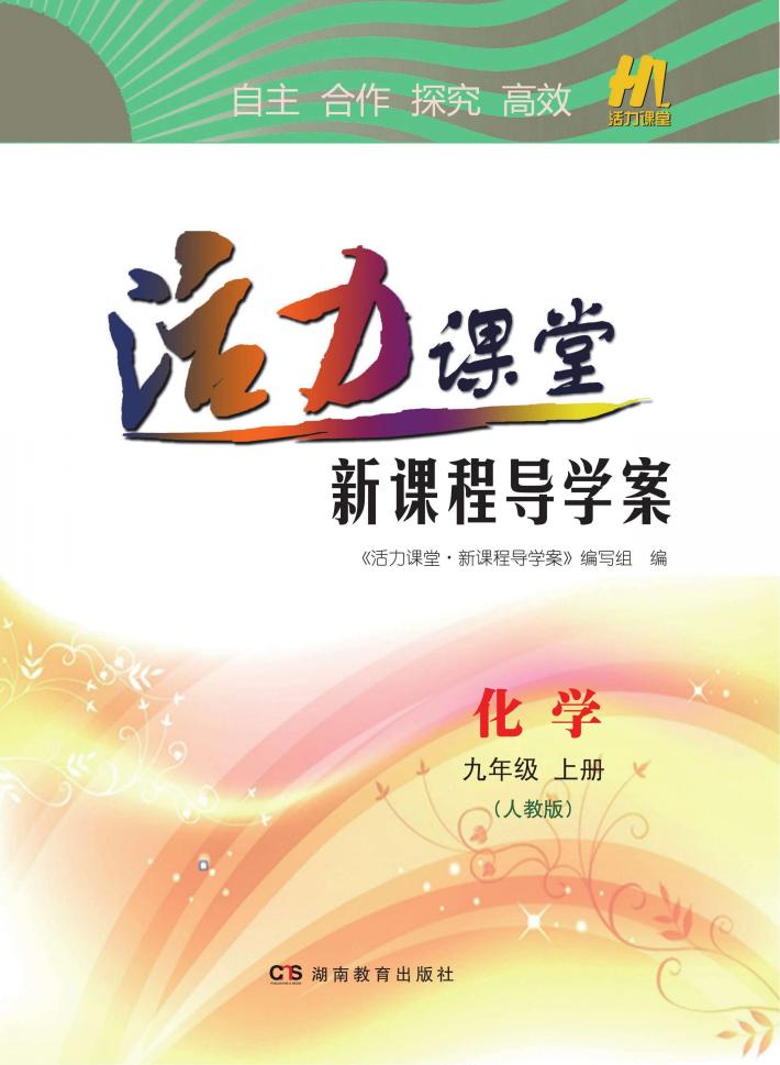 活力课堂·新课程导学案  化学  九年级  上  人教版 封面