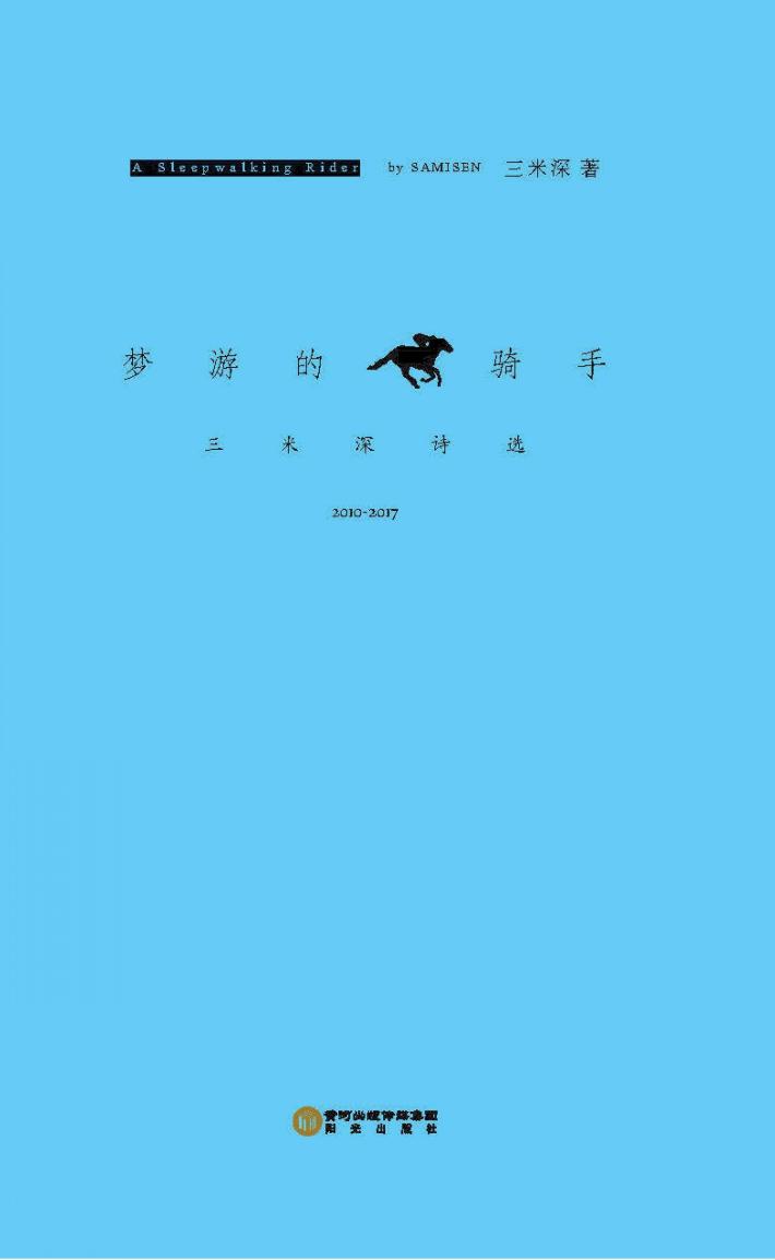 梦游的骑手  三米深诗选  2010-2017 封面