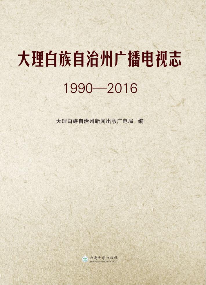 大理白族自治州广播电视志 封面