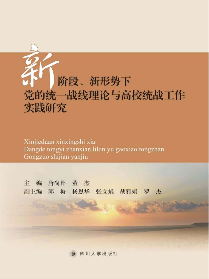 新阶段、新形势下党的统一战线理论与高校统战工作实践研究 封面