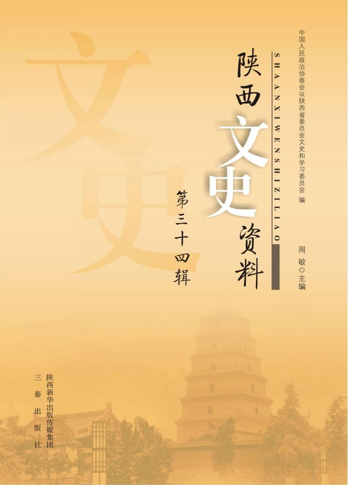 陕西文史资料  第35辑 封面