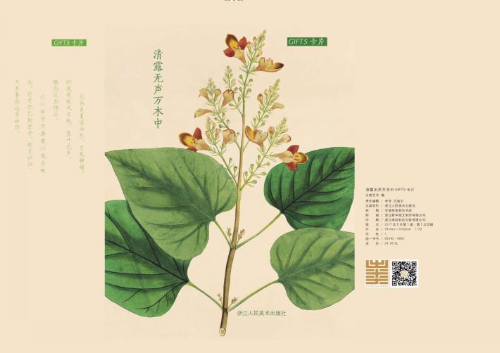 GIFTS卡片  清露无声万木中  明信片 封面