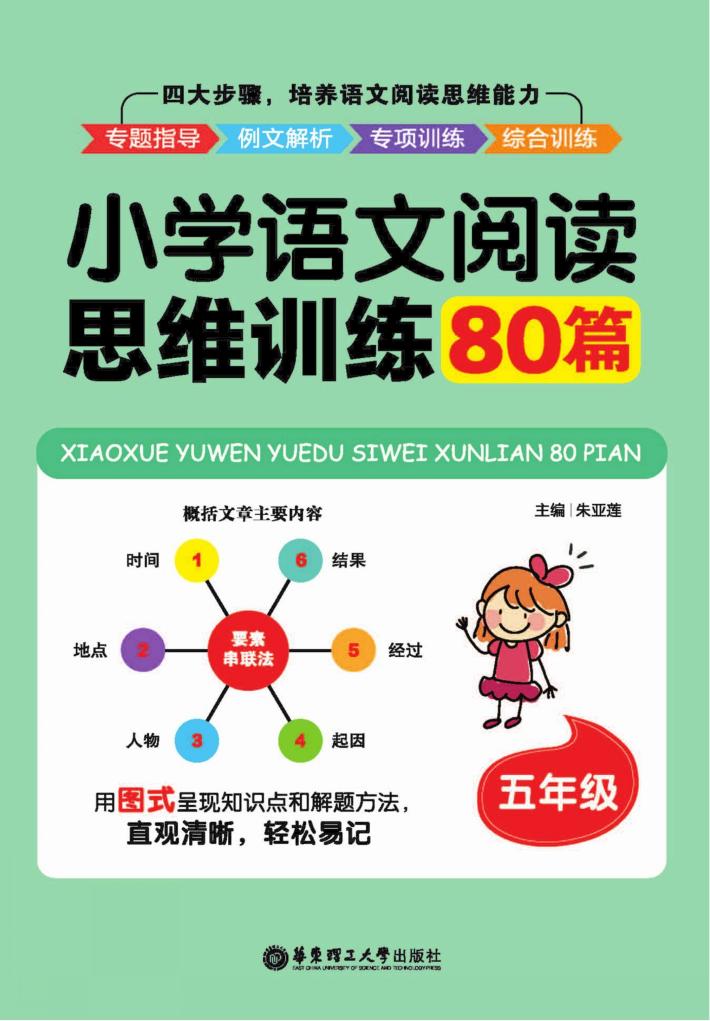 小学语文阅读思维训练80篇  五年级 封面