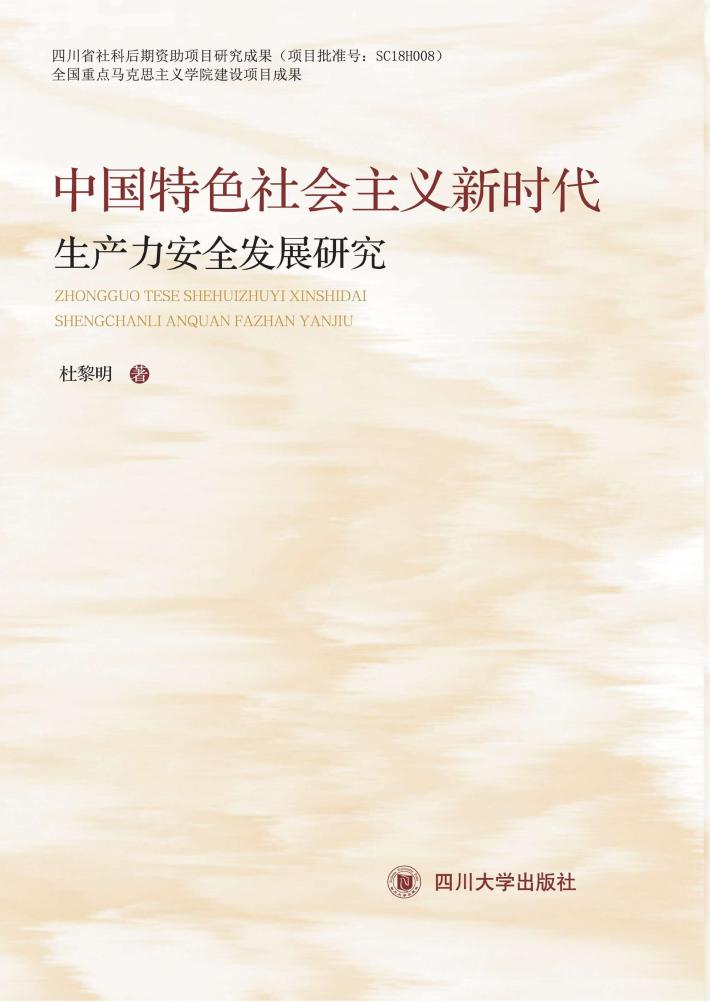 中国特色社会主义新时代生产力安全发展研究 封面
