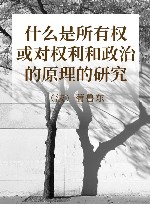 什么是所有权或对权利和政治的原理的研究 封面