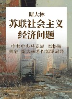斯大林苏联社会主义经济问题 封面