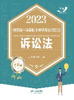 2023国家统一法律职业资格考试记忆通  诉讼法  学科版 封面
